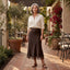 Women’s Elegant High-Waisted Midi Skirt