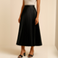 Women’s Elegant High Waist Pleated Midi Skirt