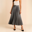 Women’s Elegant High Waist Pleated Midi Skirt