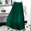 Women’s Elegant High Waist Pleated Midi Skirt