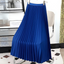 Women’s Elegant High Waist Pleated Midi Skirt
