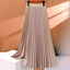 Women’s Elegant High Waist Pleated Midi Skirt