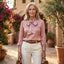 Women’s Elegant Long Puff Sleeve Tie Neck Blouse
