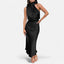 Women’s Elegant Mock Neck Sleeveless Maxi Dress