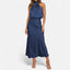 Women’s Elegant Mock Neck Sleeveless Maxi Dress