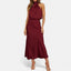 Women’s Elegant Mock Neck Sleeveless Maxi Dress