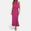 Women’s Elegant Mock Neck Sleeveless Maxi Dress