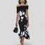 Women’s Elegant Off Shoulder Floral Midi Dress