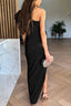 Women’s Elegant One-Shoulder Ruffle Slit Dress
