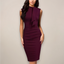 Women’s Elegant Red Sleeveless Bow-Neck Midi Dress