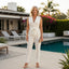 Women’s Elegant Sleeveless Wrap Formal Jumpsuit