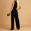 Women’s Elegant Sleeveless Wrap Formal Jumpsuit