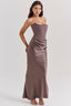 Women’s Elegant Strapless Corset Maxi Wedding Guest Dress