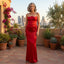 Women’s Elegant Strapless Corset Maxi Wedding Guest Dress