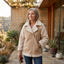 Women’s Faux Shearling Fleece Lined Lapel Jacket