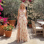 Women’s Floral Corset High Slit Maxi Dress