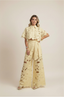Women's Floral Cutout Crop Top Wide-Leg Pants Two-Piece Set