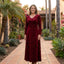Women’s Floral V-Neck Long Sleeve Maxi Dress