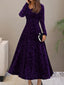 Women’s Floral V-Neck Long Sleeve Maxi Dress