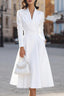 Women’s Formal Long Sleeve Pocket Midi Dress