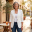 Women’s Formal Single-Button Fitted Blazer