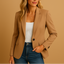 Women’s Formal Single-Button Fitted Blazer