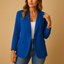 Women’s Formal Single-Button Fitted Blazer