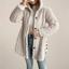 Women’s Fuzzy Beige Hooded Textured Cardigan