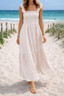 Women’s Gingham Smocked Ruffle Sleeve Maxi Dress