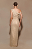 Women’s Gold Draped Maxi Dress
