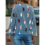 Women’s Graphic Feather Print Long Sleeve Blouse