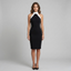 Women's Halter Neck Color Block Bodycon Evening Midi Dress