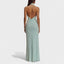 Women's Halter Neck Ruched Bodycon Evening Maxi Dress