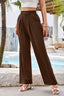 Women's High Waist Elastic Waistband Wide Leg Pants