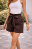 Women’s High Waisted Tie Belt Shorts