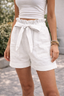 Women’s High Waisted Tie Belt Shorts