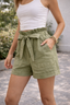 Women’s High Waisted Tie Belt Shorts