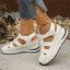 Women's Velcro Strap Platform Closed Toe Sandals