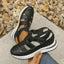 Women's Velcro Strap Platform Closed Toe Sandals