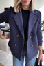 Women’s Chic Knit Sleeve Tailored Blazer