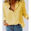 Women's Bird Print Long Sleeve Button Down Shirt