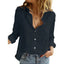 Women's Bird Print Long Sleeve Button Down Shirt