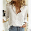 Women's Bird Print Long Sleeve Button Down Shirt