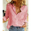 Women's Bird Print Long Sleeve Button Down Shirt