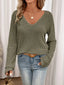 Women’s Long Sleeve Waffle Knit Sweater
