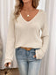 Women’s Long Sleeve Waffle Knit Sweater