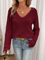 Women’s Long Sleeve Waffle Knit Sweater