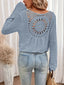 Women’s Long Sleeve Waffle Knit Sweater