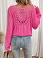 Women’s Long Sleeve Waffle Knit Sweater