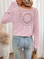 Women’s Long Sleeve Waffle Knit Sweater